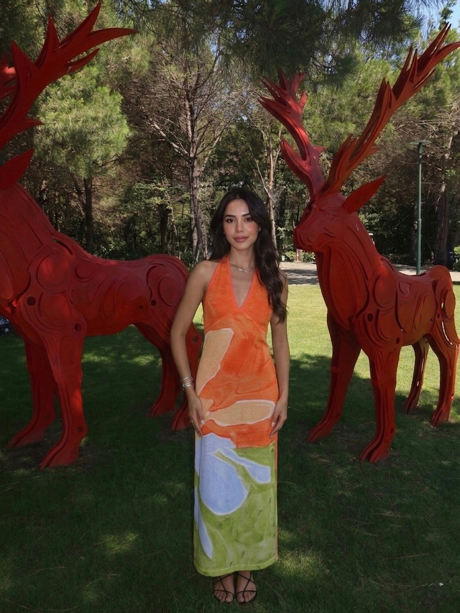 ABSTRACT FLORA DRESS