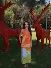 ABSTRACT FLORA DRESS