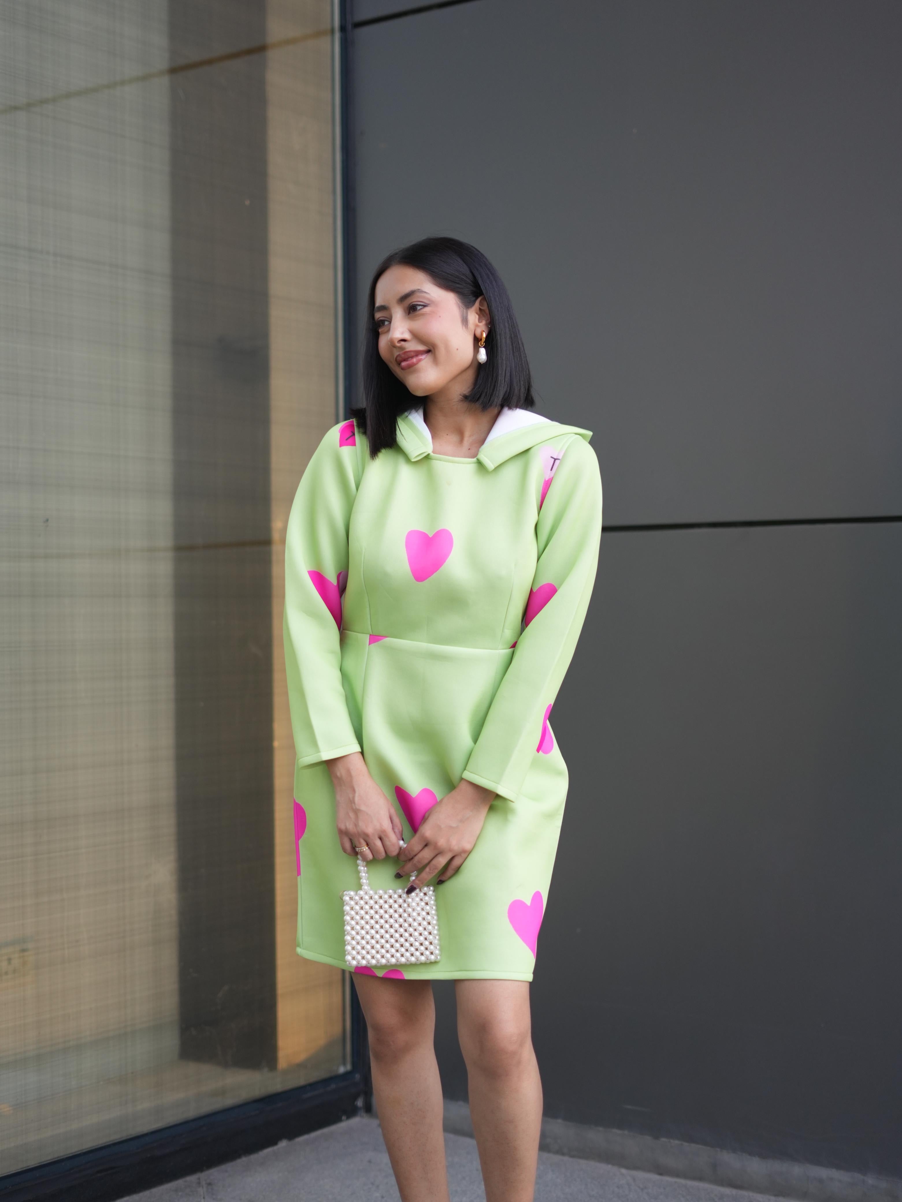 HEART POP HOODIE DRESS