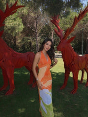 ABSTRACT FLORA DRESS