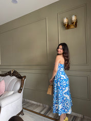 GEOMETRIC BLUE DRESS
