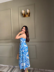 GEOMETRIC BLUE DRESS