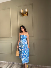 GEOMETRIC BLUE DRESS